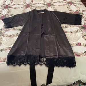 Black Silk Robe